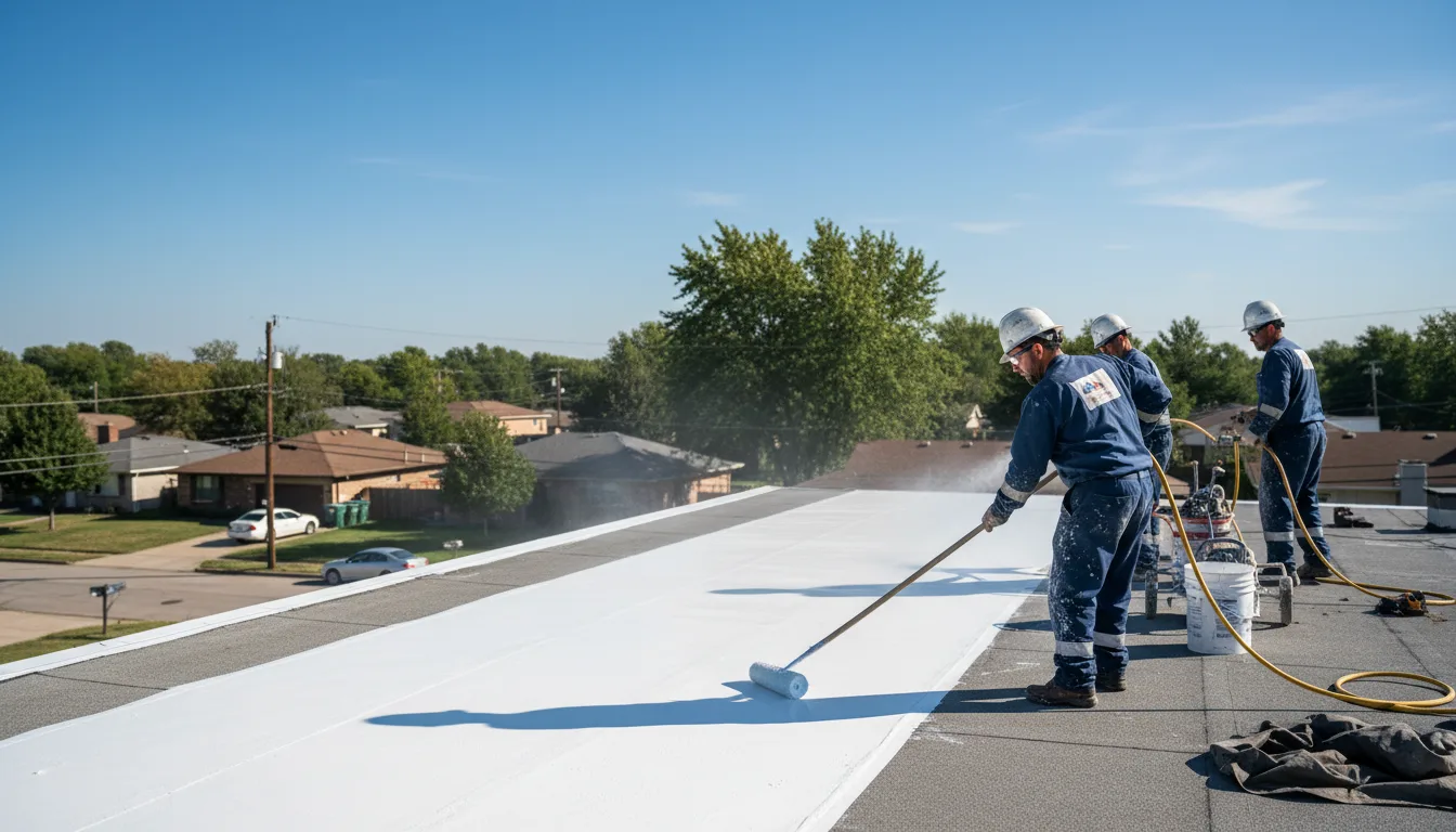 Commercial roof coating in Waterford, CT near me